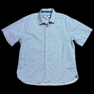 Joseph Abboud Camp Shirt Mens Navy White Floral Button Up Preppy Classic Sz XXL